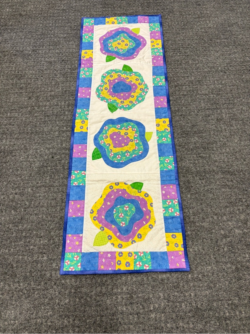 Colorful Floral Patchwork Table Runner Beautiful Design